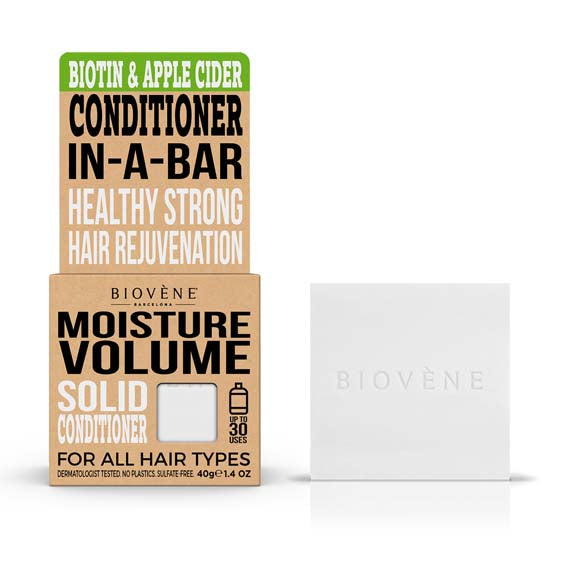 MOISTURE VOLUME Biotin & Apple Cider Solid Conditioner Bar