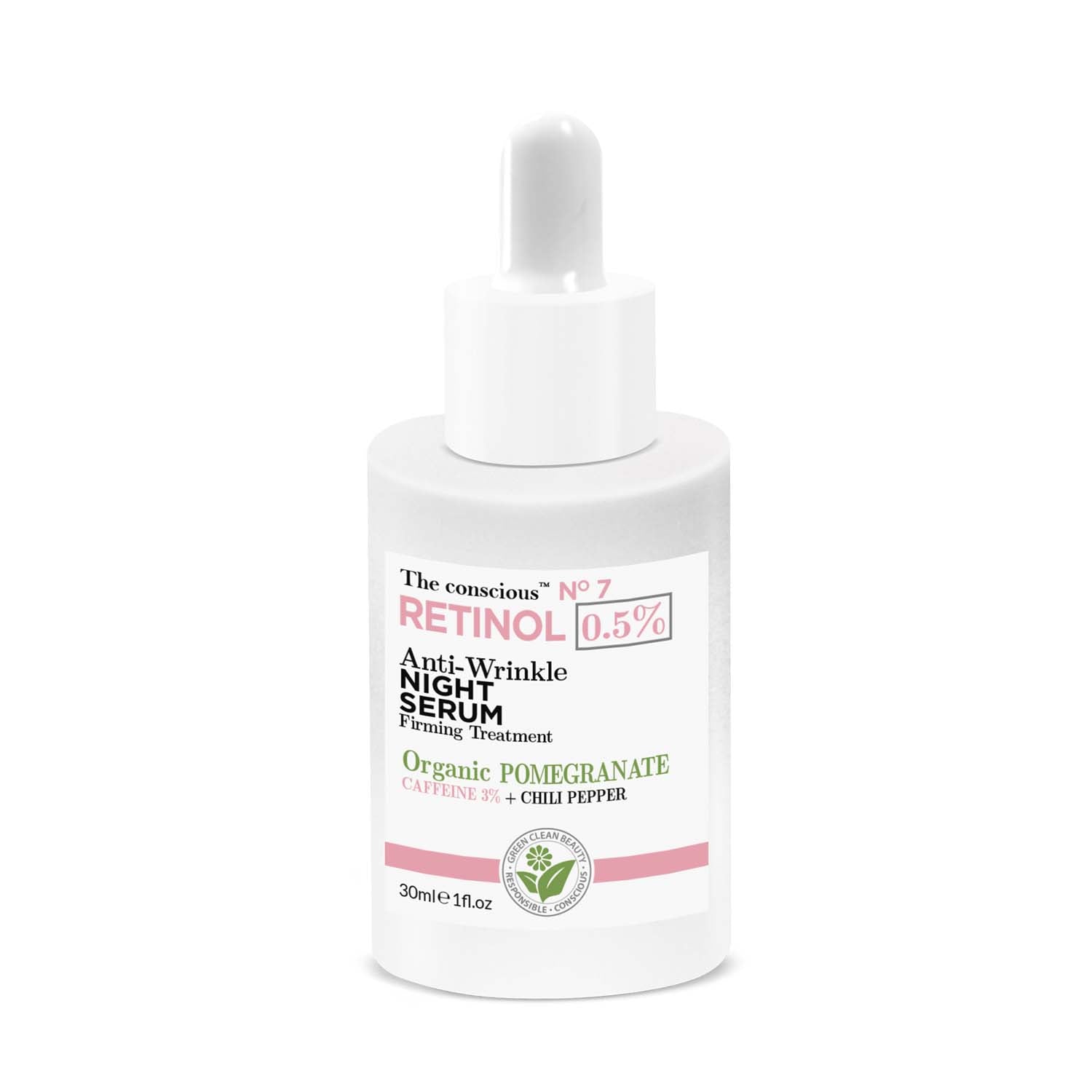 The conscious™ Retinol Anti-Wrinkle Night Serum Organic Pomegranate