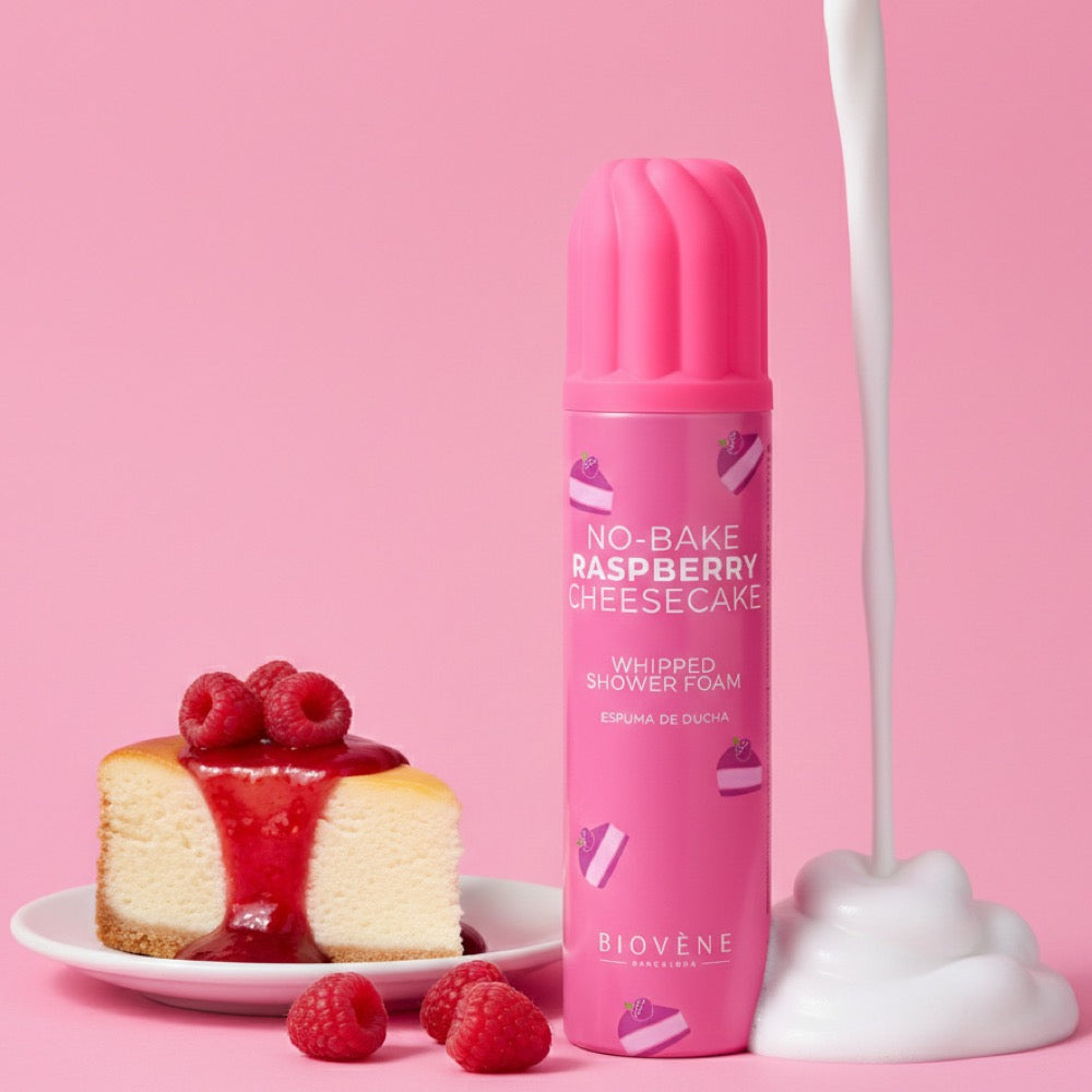 NO-BAKE RASPBERRY CHEESECAKE Whipped Shower Foam
