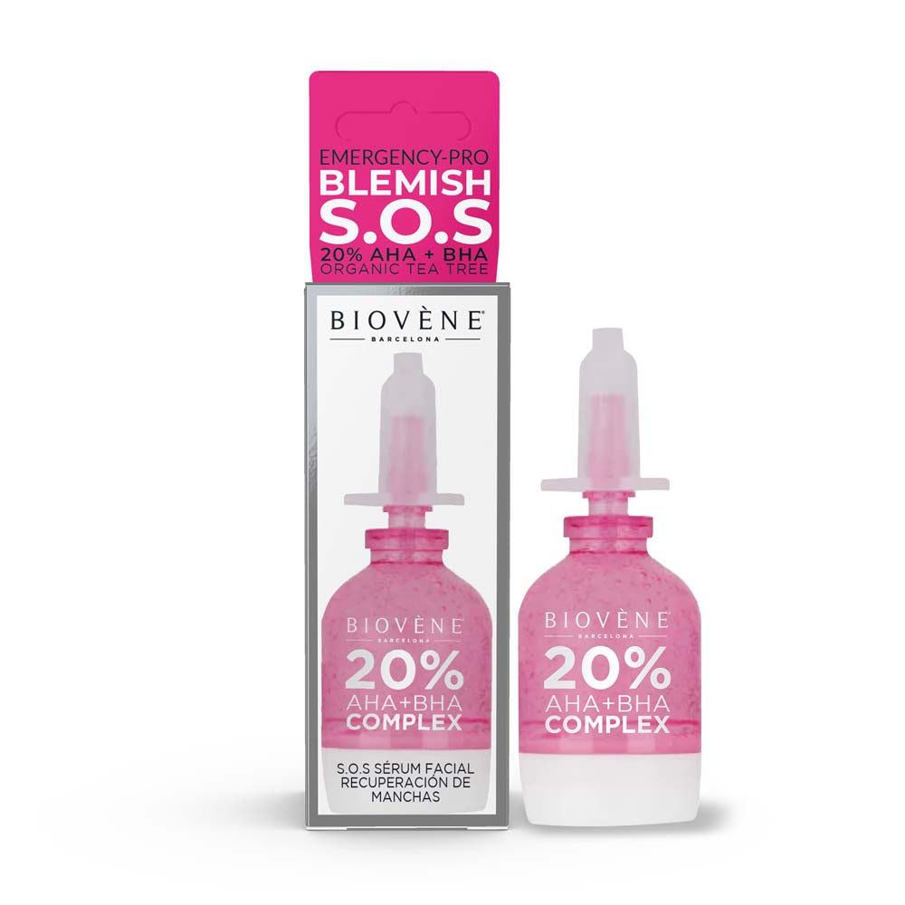 BLEMISH S.O.S Emergency-Pro 20% AHA &amp; BHA + Organic Tea Tree Facial Serum Treatment