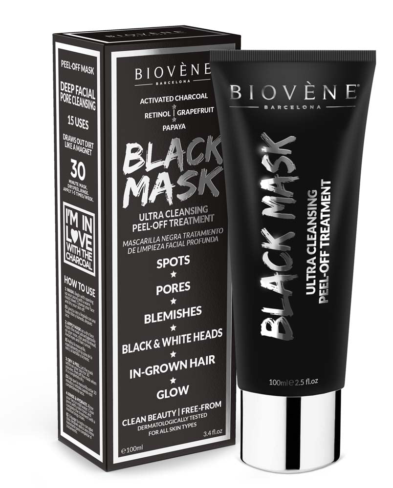 År roman Elastisk BLACK MASK Ultra Cleansing Peel-Off Treatment — Biovène Barcelona | The  conscious™